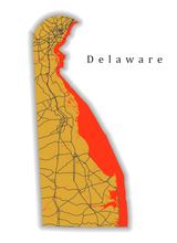 Load image into Gallery viewer, Deleware State Map Print
