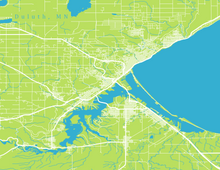 Load image into Gallery viewer, Duluth City Map Print
