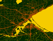 Load image into Gallery viewer, Duluth City Map Print
