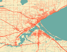 Load image into Gallery viewer, Duluth City Map Print
