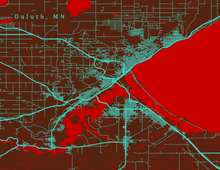 Load image into Gallery viewer, Duluth City Map Print
