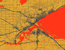 Load image into Gallery viewer, Duluth City Map Print
