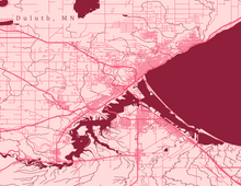 Load image into Gallery viewer, Duluth City Map Print
