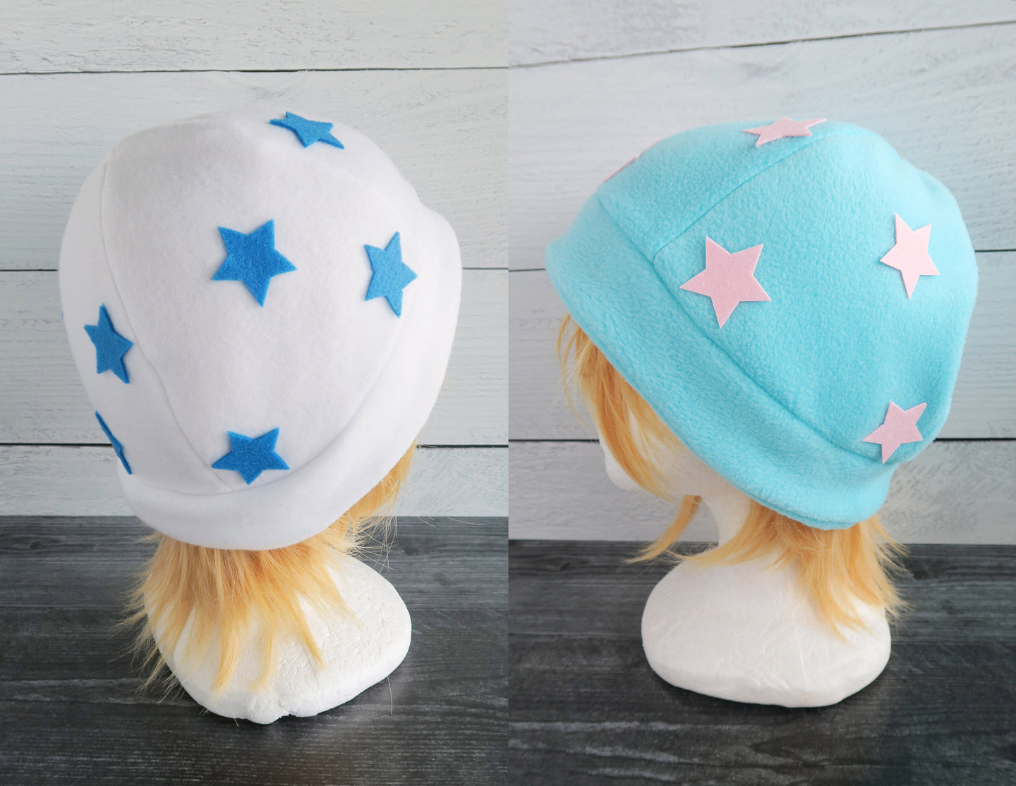 Star Fleece Hat - Felt Stars