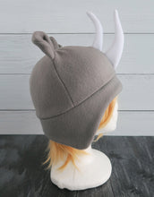 Load image into Gallery viewer, Rhino Hat, Rhinoceros Hat, Horned Hat - Animal Fleece Hat
