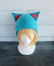 Load image into Gallery viewer, Happy Cat Fleece Hat - Ready to Ship Halloween Costume
