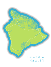 Load image into Gallery viewer, Island of Hawaii State Map Print
