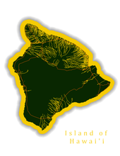 Load image into Gallery viewer, Island of Hawaii State Map Print
