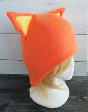 Load image into Gallery viewer, Orange Cat Fleece Hat
