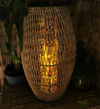Load image into Gallery viewer, Tiki Lantern Brown Orange, Polynesian Indoor Decor
