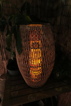 Load image into Gallery viewer, Tiki Lantern Brown Orange, Polynesian Indoor Decor
