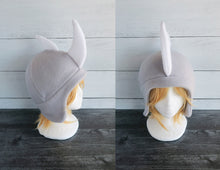 Load image into Gallery viewer, Large Horned Rhino Hat, Rhinoceros Hat, Horned Hat - Animal Fleece Hat
