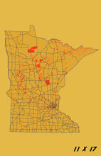 Load image into Gallery viewer, Minnesota State Map Print
