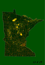 Load image into Gallery viewer, Minnesota State Map Print
