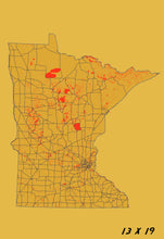 Load image into Gallery viewer, Minnesota State Map Print
