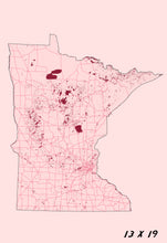 Load image into Gallery viewer, Minnesota State Map Print
