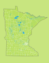 Load image into Gallery viewer, Minnesota State Map Print
