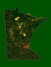 Load image into Gallery viewer, Minnesota State Map Print
