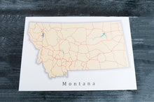 Load image into Gallery viewer, Montana State Map Print
