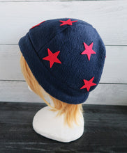 Load image into Gallery viewer, Star Fleece Hat - Felt Stars
