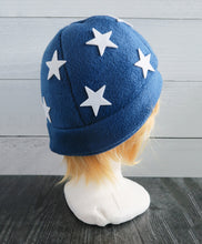Load image into Gallery viewer, Star Fleece Hat - Felt Stars
