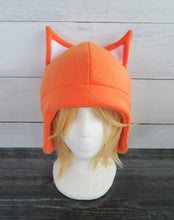 Load image into Gallery viewer, Orange Cat Fleece Hat
