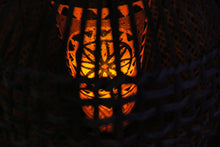 Load image into Gallery viewer, Purple Girl Lantern Polynesian Indoor Decor
