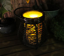 Load image into Gallery viewer, Short Black Lantern Red and Black Polynesian Indoor Decor

