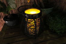 Load image into Gallery viewer, Short Black Lantern Red and Black Polynesian Indoor Decor
