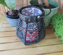 Load image into Gallery viewer, Short Black Lantern Red and Black Polynesian Indoor Decor
