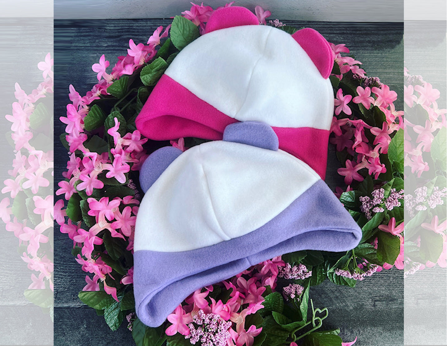 Spring Panda Bear Fleece Hat