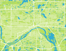 Load image into Gallery viewer, St Paul, MN City Map Print
