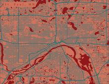 Load image into Gallery viewer, St Paul, MN City Map Print
