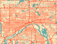 Load image into Gallery viewer, St Paul, MN City Map Print
