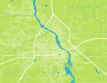 Load image into Gallery viewer, St. Cloud, MN City Map Print
