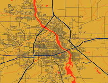 Load image into Gallery viewer, St. Cloud, MN City Map Print
