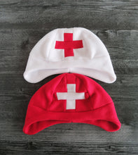 Load image into Gallery viewer, Swiss Flag Fleece Hat
