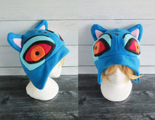 Load image into Gallery viewer, Blue Kkachi Horangi Tiger Fleece Hat
