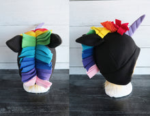 Load image into Gallery viewer, Rainbow Unicorn Fleece Hat
