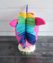 Load image into Gallery viewer, Rainbow Unicorn Fleece Hat
