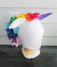 Load image into Gallery viewer, Rainbow Unicorn Fleece Hat
