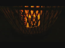 Load and play video in Gallery viewer, Tiki Lantern Brown Orange, Polynesian Indoor Decor
