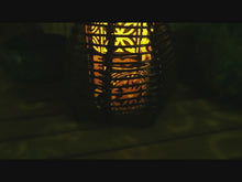 Load and play video in Gallery viewer, Short Black Lantern Red and Black Polynesian Indoor Decor
