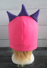 Load image into Gallery viewer, Three Horned Monster Hat - One Eye Monster Horns Fleece Hat - Ready to Ship Halloween Costume
