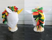 Load image into Gallery viewer, Jungle Unicorn Fleece Hat - Ready to Ship Halloween Costume
