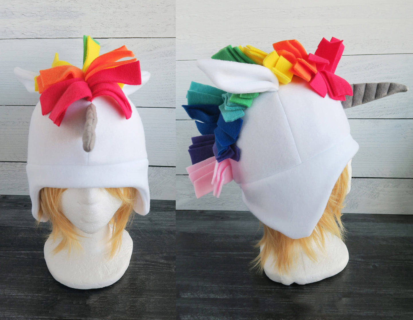 Rainbow Unicorn Fleece Hat