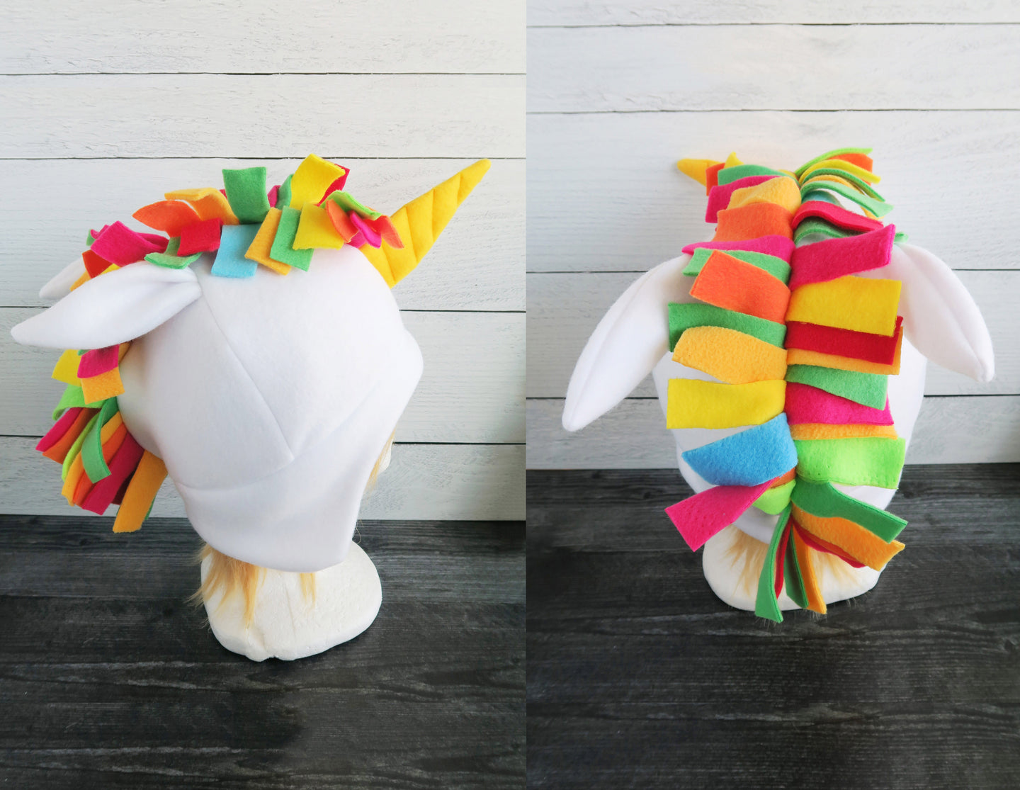 Tropical Unicorn Fleece Hat - Ready to Ship Halloween Costume