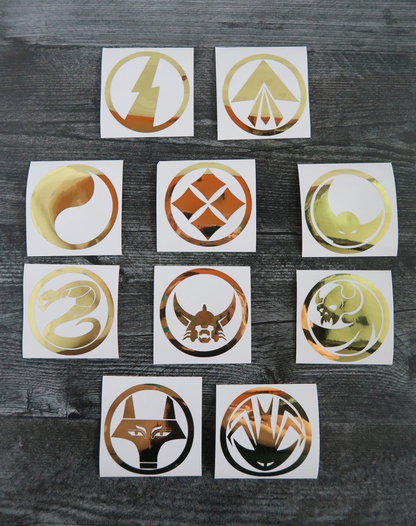 SET of 10 - Ronin Warriors/Samurai Troopers - Decals/Stickers