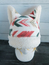 Load image into Gallery viewer, Boho Arrow Cat Fleece Hat - Sherpa Hat
