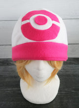 Load image into Gallery viewer, Black and White Trainer Fleece Hat - Ready to Ship Halloween Costume
